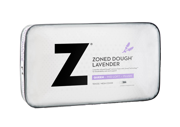Zoned Dough Lavender Aromatherapy Pillow - Mid Loft Plush