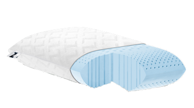 Zoned Gel Infused Dough Memory Foam Pillow - Low Loft Plush